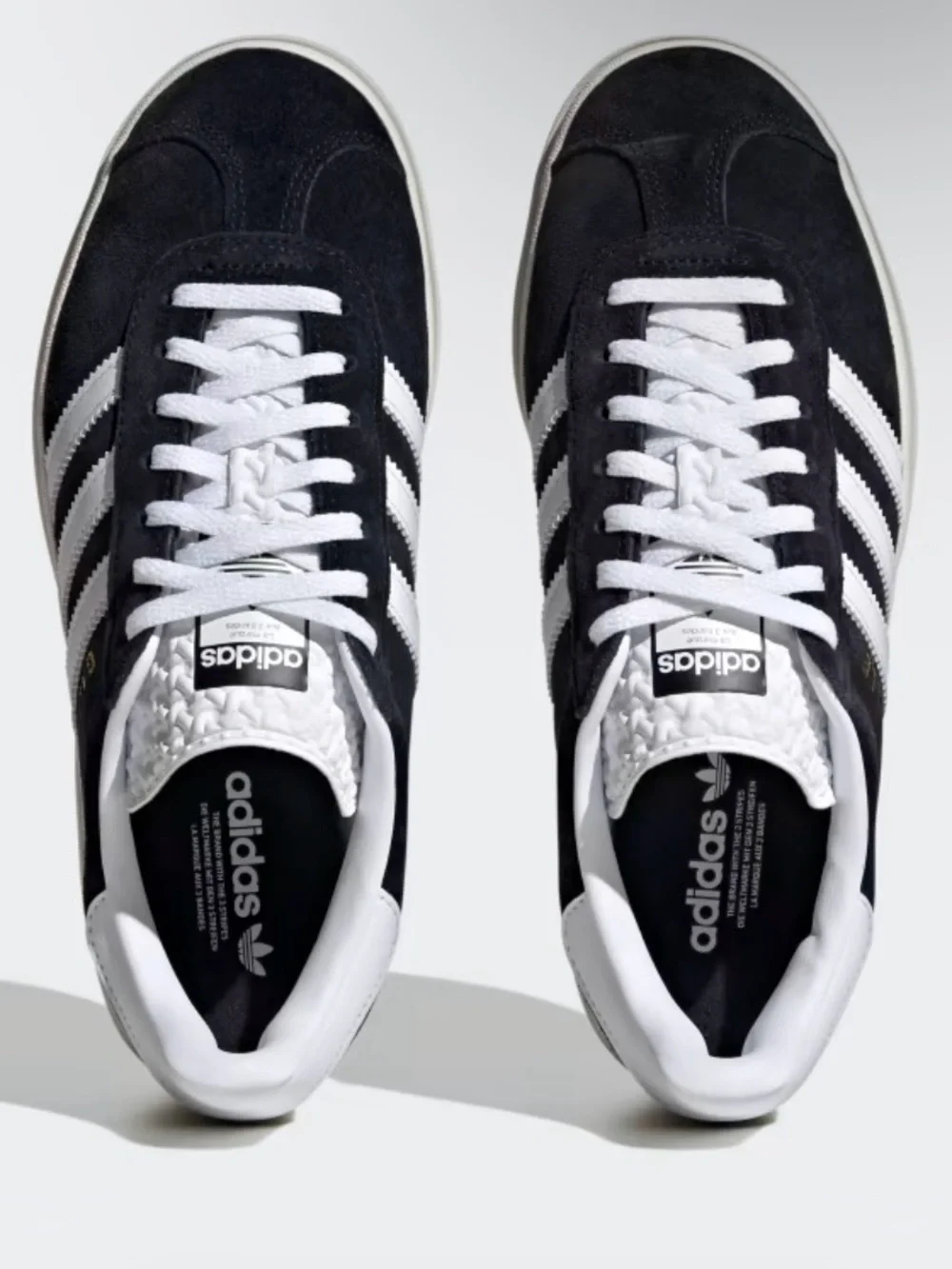 adidas Black and White Espadrilles Platform Sneakers